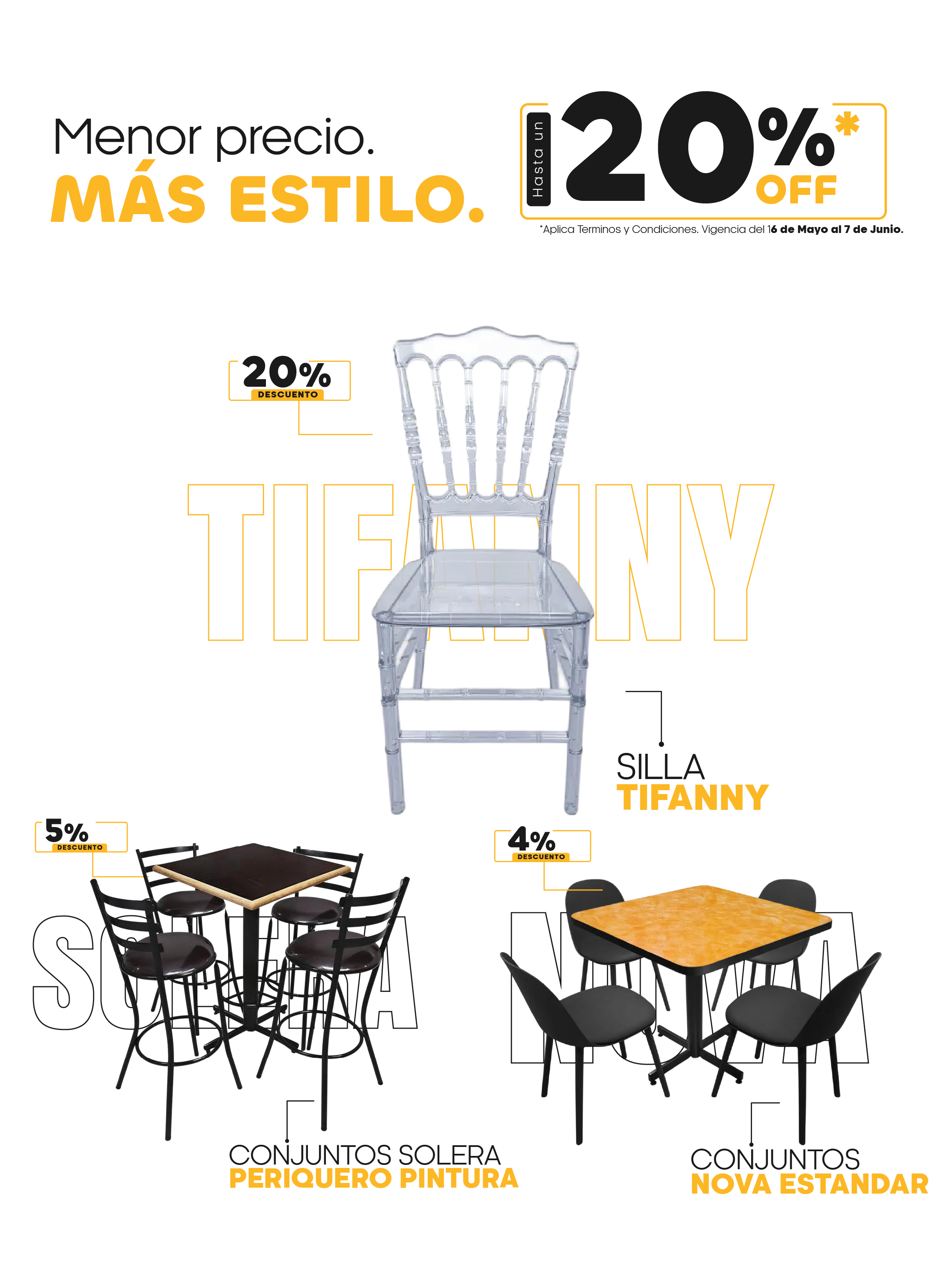 Hot Sale Josepja — Descuentos en mobiliario para restaurantes